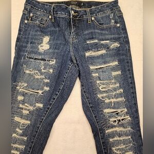 TORRID Distressed Blue Jeans